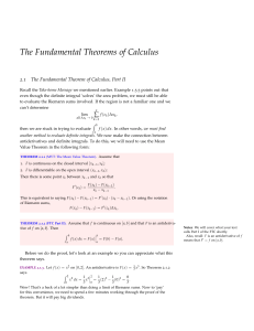 Math 131The Fundamental Theorem of Calculus (Part 2)