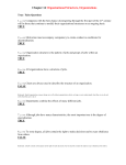 Chapter 14 Organizational Structure, Organizations