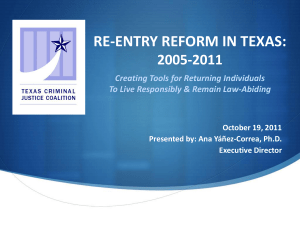 Re-Entry Reform in Texas: 2005-2011