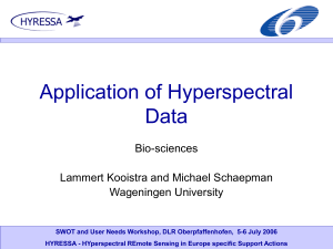 Application of Hyperspectral Data Bio-science