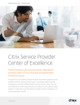 Citrix Service Provider Center of Excellence Solution Brief