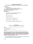 AP Chemistry Summer Packet More Chapter Two and Chapter