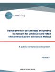 Development of cost models and pricing framework for wholesale