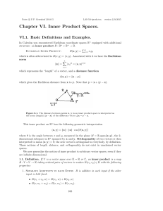Chapter VI. Inner Product Spaces.