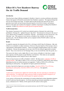 Effect of a Heathrow new runway on air traffic demand