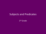 Subjects and Predicates