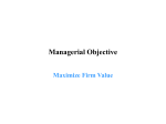 Managerial Objective - BYU Marriott School