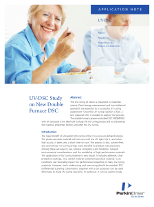UV-DSC Study on New Double Furnace DSC