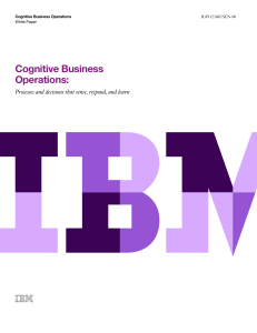 Cognitive Business Operations