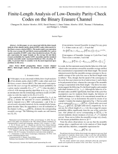 Finite-length analysis of low-density parity-check codes on