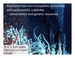 Hydrothermal vent ecosystems associated with polymetallic