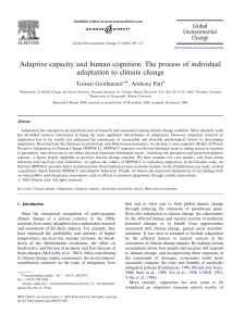 Adaptive capacity and human cognition