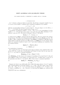 HOPF ALGEBRAS AND QUADRATIC FORMS 1. Introduction Let Y