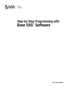Step-by-Step Programming with Base SAS Software