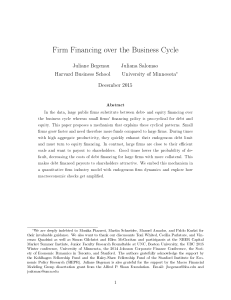 Firm Financing over the Business Cycle