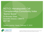 HCT-CI: Hematopoietic Cell Transplantation