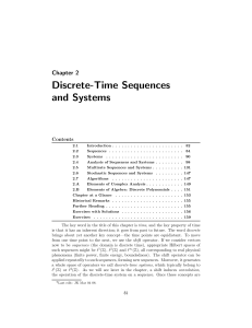 Discrete-Time Sequences and Systems
