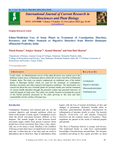 International Journal of Current Research in Biosciences and Plant