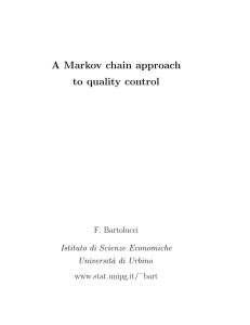 A Markov chain approach to quality control