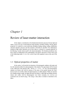 Chapter 1 Review of laser