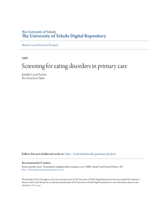 Screening for eating disorders in primary care