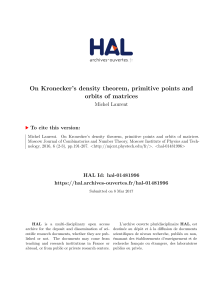 On Kronecker`s density theorem, primitive points and orbits of