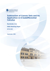 Subtraction of Convex Sets and Its Application in E
