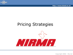 Pricing Strategies - PowerPoint Presentation - Full