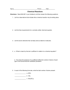 Chemical Reactions