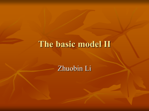The basic model II