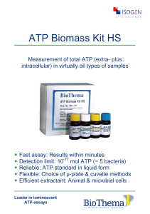 For the measurement of ATP in microorganisms after the elimination