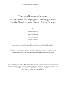 Trading and Investment Strategies