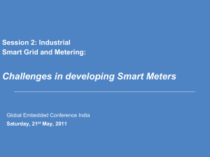 Challenges in developing Smart Meters