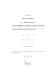 Combinatorial Circuits, Boolean Algebras