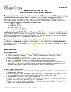 Sample Texas Back-to-Work Worksite Agreement