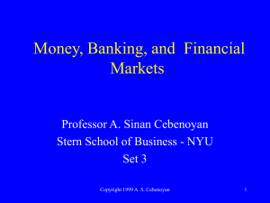 C15.0021 Money, Banking, and Financial Markets