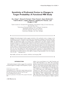 Sensitivity of Prefrontal Cortex to Changes in Target Probability: A
