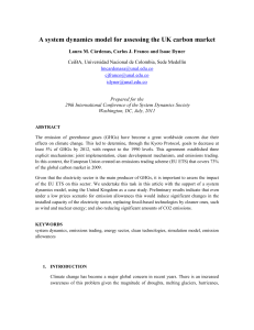 A system dynamics model for assessing the UK carbon