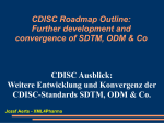 Weitere Entwicklung und Konvergenz der CDISC