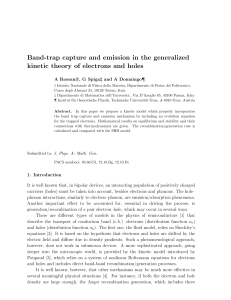 Band-trap capture and emission in the generalized kinetic theory of