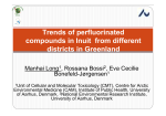 Trends of perfluorinated compounds in Inuit from different districts in