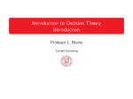 Introduction to Decision Theory Introduction
