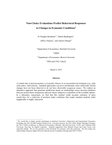 Non-Choice Evaluations Predict Behavioral Responses to Changes