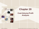 Chapter 20 Cost-Volume