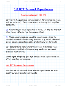 5.8 BJT Internal Capacitances