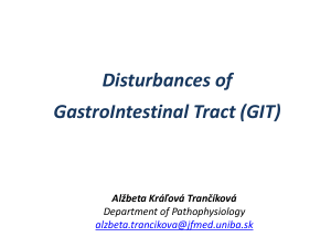 Disorders of the GIT – ILEUS Caused by the obstruction of the