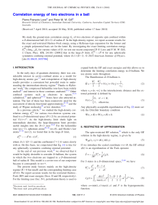 Correlation energy of two electrons in a ball