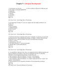 Chapter 9 - Lifespan Development