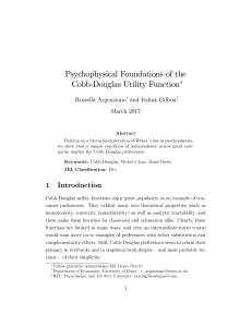 Psychophysical Foundations of the Cobb