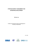strategic impact assessment and enterprise development